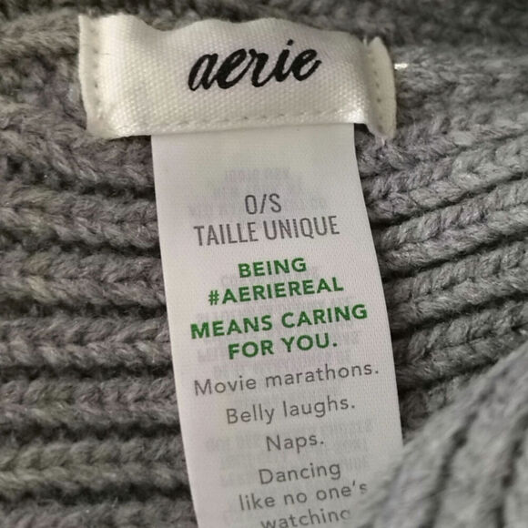 Aerie Metallic Knit Hat Silver OS - Picture 4 of 4